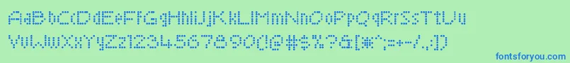SaysoChic Font – Blue Fonts on Green Background