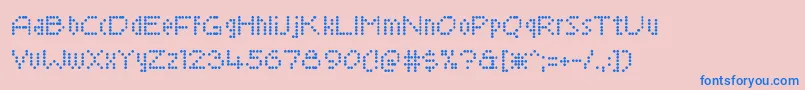 SaysoChic Font – Blue Fonts on Pink Background