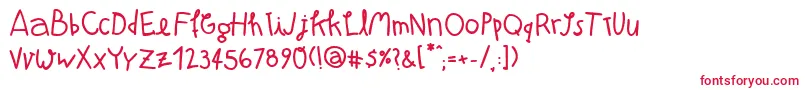Atmab Font – Red Fonts on White Background