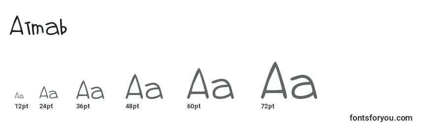 Размеры шрифта Atmab
