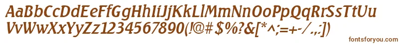Шрифт SeagullItalic – коричневые шрифты на белом фоне