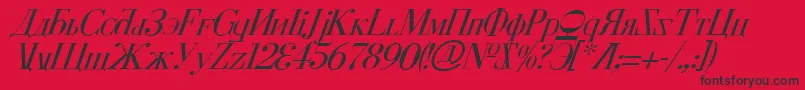 CyberiaItalic Font – Black Fonts on Red Background