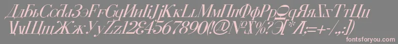 CyberiaItalic Font – Pink Fonts on Gray Background