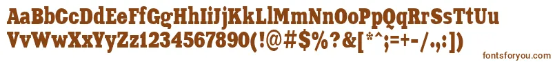 Aardvark70n-fontti – ruskeat fontit valkoisella taustalla