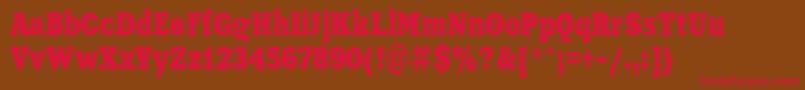 Aardvark70n Font – Red Fonts on Brown Background
