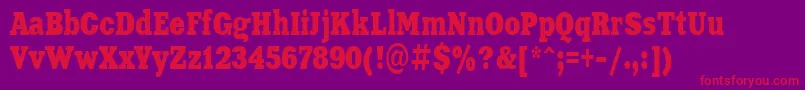 fuente Aardvark70n – Fuentes Rojas Sobre Fondo Morado