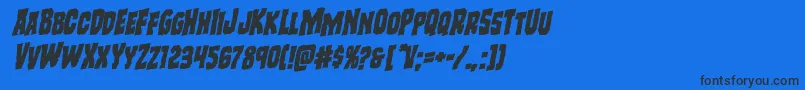 Freakfinderrotal Font – Black Fonts on Blue Background