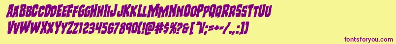 Freakfinderrotal Font – Purple Fonts on Yellow Background