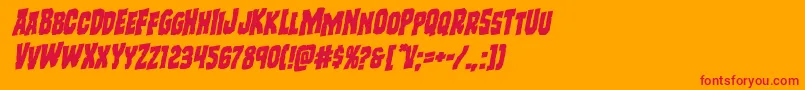 Freakfinderrotal Font – Red Fonts on Orange Background