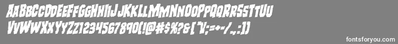 フォントFreakfinderrotal – 灰色の背景に白い文字