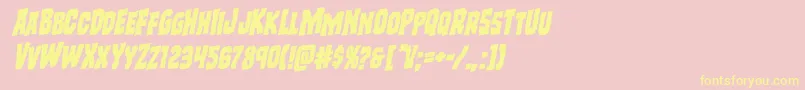 Freakfinderrotal Font – Yellow Fonts on Pink Background