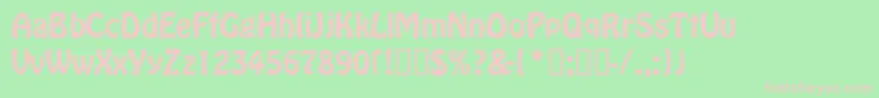 HollidbNormal Font – Pink Fonts on Green Background