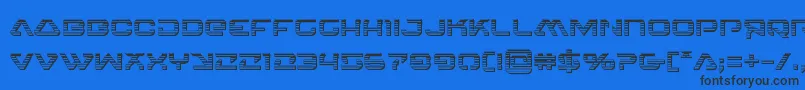 4114blasterv2chrome Font – Black Fonts on Blue Background