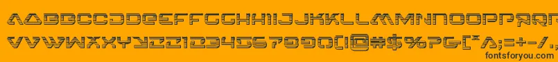 4114blasterv2chrome Font – Black Fonts on Orange Background