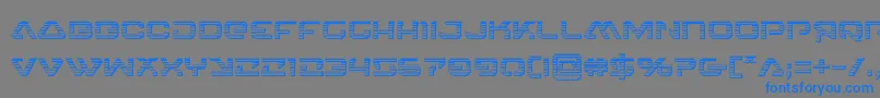 4114blasterv2chrome Font – Blue Fonts on Gray Background