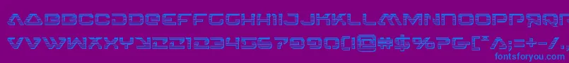 4114blasterv2chrome Font – Blue Fonts on Purple Background