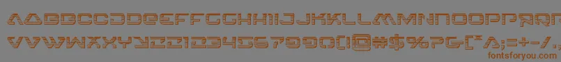 4114blasterv2chrome Font – Brown Fonts on Gray Background