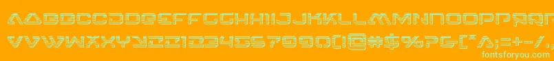 4114blasterv2chrome Font – Green Fonts on Orange Background