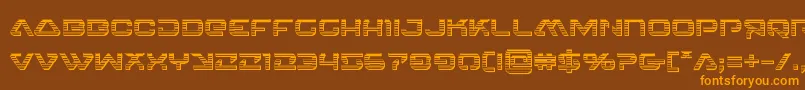 4114blasterv2chrome Font – Orange Fonts on Brown Background