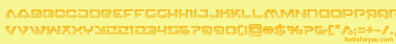 4114blasterv2chrome Font – Orange Fonts on Yellow Background