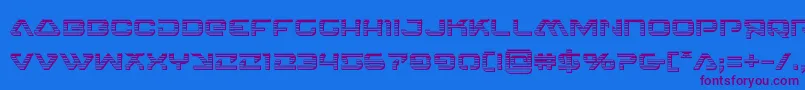 4114blasterv2chrome Font – Purple Fonts on Blue Background