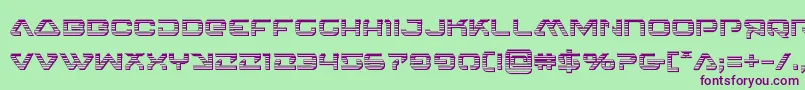 4114blasterv2chrome Font – Purple Fonts on Green Background