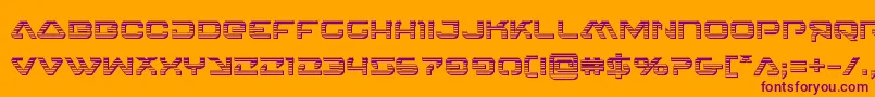 4114blasterv2chrome Font – Purple Fonts on Orange Background