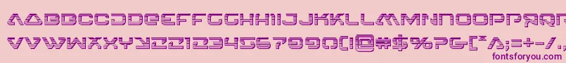 4114blasterv2chrome Font – Purple Fonts on Pink Background