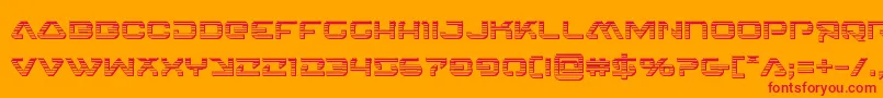 4114blasterv2chrome Font – Red Fonts on Orange Background