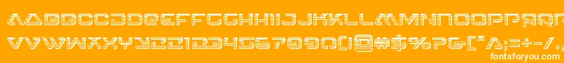 4114blasterv2chrome Font – White Fonts on Orange Background