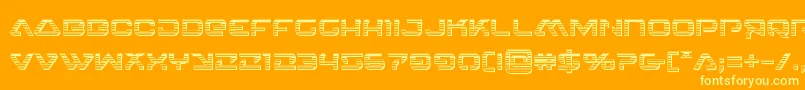 4114blasterv2chrome Font – Yellow Fonts on Orange Background