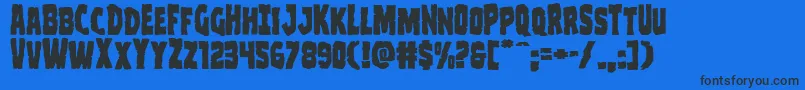 Clubberlangexpand Font – Black Fonts on Blue Background