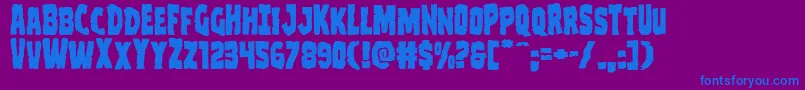 Clubberlangexpand Font – Blue Fonts on Purple Background