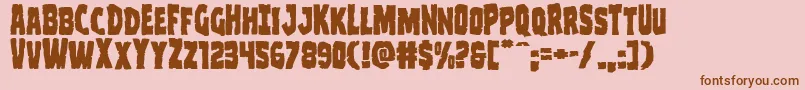 Clubberlangexpand Font – Brown Fonts on Pink Background