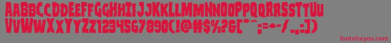 Clubberlangexpand Font – Red Fonts on Gray Background