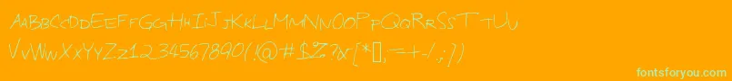 Industrialdesign Font – Green Fonts on Orange Background