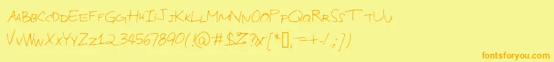 Industrialdesign Font – Orange Fonts on Yellow Background