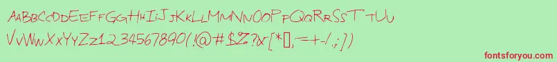 Industrialdesign Font – Red Fonts on Green Background