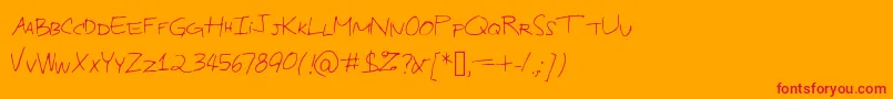 Industrialdesign Font – Red Fonts on Orange Background