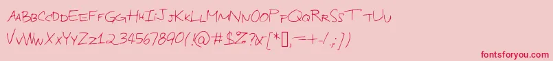 Industrialdesign Font – Red Fonts on Pink Background