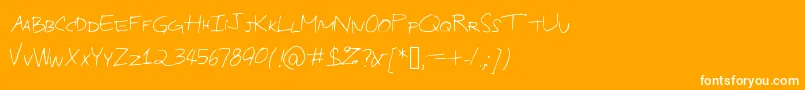 Industrialdesign Font – White Fonts on Orange Background