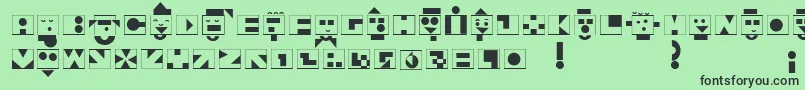 Linotypeshortstory Font – Black Fonts on Green Background