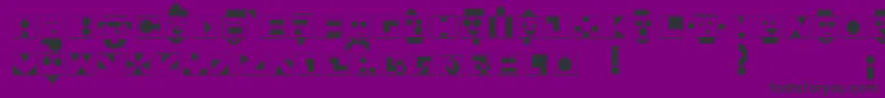 フォントLinotypeshortstory – 紫の背景に黒い文字