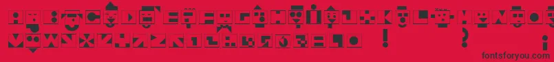 Linotypeshortstory Font – Black Fonts on Red Background