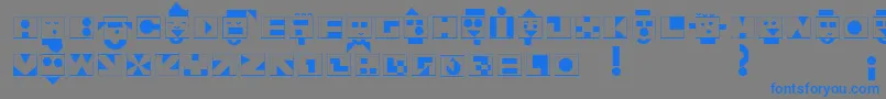 Linotypeshortstory Font – Blue Fonts on Gray Background