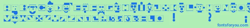Linotypeshortstory Font – Blue Fonts on Green Background