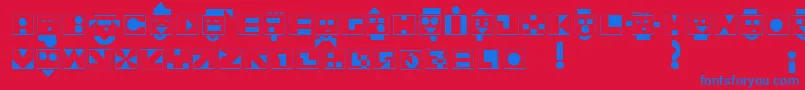 Linotypeshortstory Font – Blue Fonts on Red Background