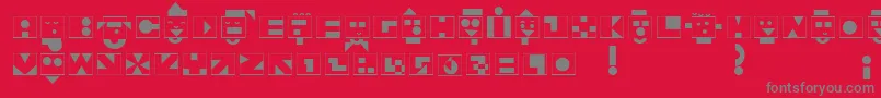 Linotypeshortstory Font – Gray Fonts on Red Background