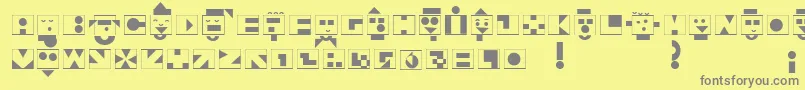 Linotypeshortstory Font – Gray Fonts on Yellow Background