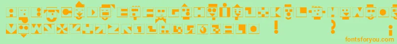 Linotypeshortstory Font – Orange Fonts on Green Background